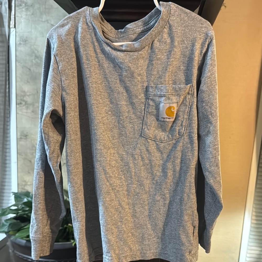 Carhartt Gray Long Sleeve Tee Relaxed Fit